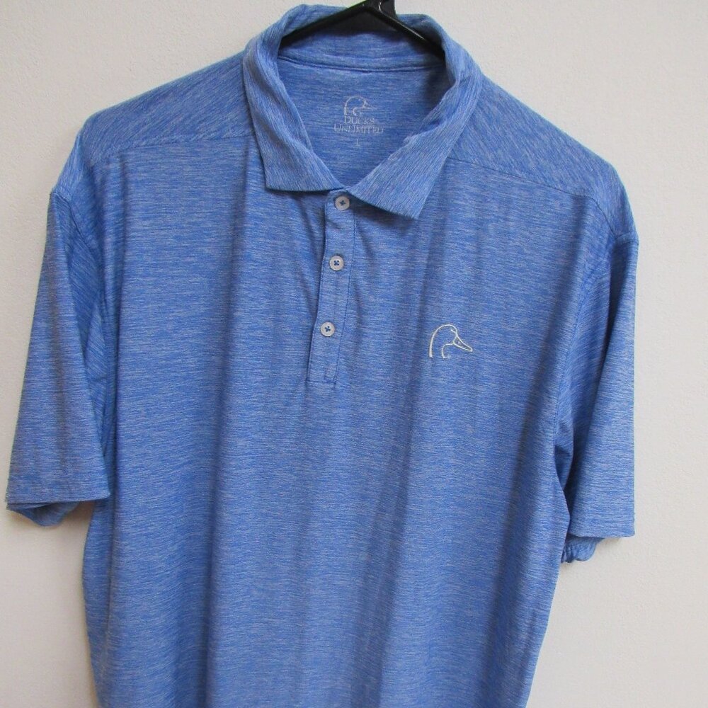 Ducks Unlimited Blue Short-Sleeve Golf‎ Polo Shirt Large